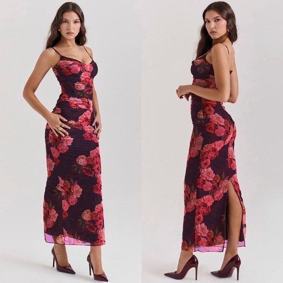 Romantic Floral Dress House Of CB Nalini Romantic Floral Maxi Dress NEW With Tags